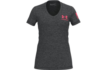 Image of Under Armour Freedom Tech V-Neck Short Sleeve T-Shirt - Women's, 2XL, Black, 13694710012X