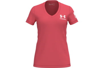 Image of Under Armour Freedom Tech V-Neck Short Sleeve T-Shirt - Women's, Extra Small, Brilliance, 1369471819XS