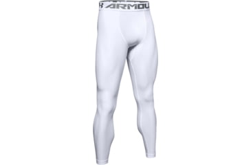 Image of Under Armour HeatGear Armour 2.0 Legging, Extra Large, White, 1289577100XL