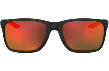 Image of Under Armour Hustle Sunglasses with Matte Black/Grey Frame and Infrared Mirror Lens, Medium, UA0005S RC2-UZ