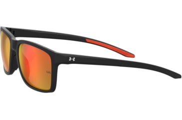Image of Under Armour Hustle Sunglasses with Matte Black/Grey Frame and Infrared Mirror Lens, Medium, UA0005S RC2-UZ
