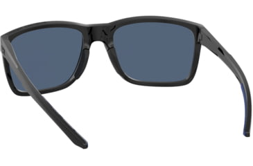 Image of Under Armour Hustle Sunglasses with Shiny Black/Grey Frame and Blue Flash Lens, Medium, UA0005S 807-KU