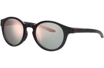 Image of Under Armour Infinity Sunglasses with Matte Black Frame and Rose Gold Mirror Lens, Medium, UA0006S 3H2-0J