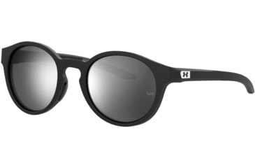 Image of Under Armour Infinity Sunglasses with Matte Black/Grey Frame and Silver Mirror Lens, Medium, UA0006S 124-T4