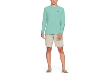 Image of Under Armour Iso-Chill Shore Break Long Sleeve Shirt - Mens, Aqua Float, 3X-Large, 13511397913X