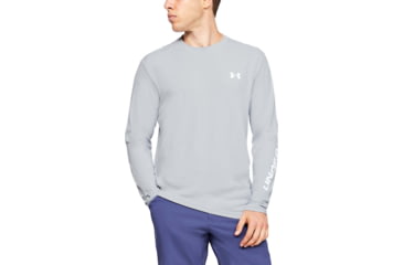Image of Under Armour Iso-Chill Shore Break Long Sleeve Shirt - Mens, Halo Gray, Large, 1351139014LG