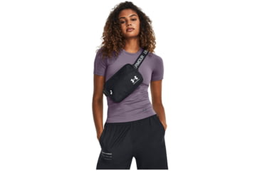 Image of Under Armour Loudon Waist Bag Crossbody, Black/White, OSFM, 1378418001OSFM