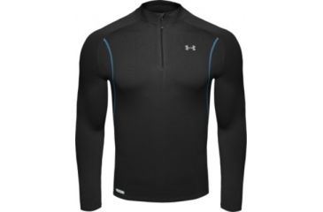 Image of Under Armour Men's ColdGear Base 2.0 1/4 Zip - Black Color 1004652-001