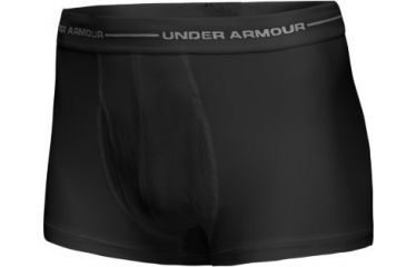 Image of Under Armour Men's HeatGear 3'' Short Boxer Jock - Black Color 1000666-001