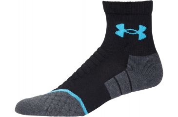 Image of Under Armour Mens All Season Mid Crew Socks, Black, 9-11 Medium, U045-BLK-MD