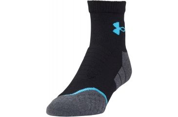 Image of Under Armour Mens All Season Mid Crew Socks, Black, 9-11 Medium, U045-BLK-MD