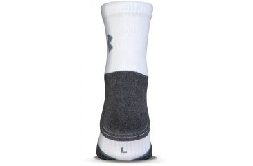 Image of Under Armour Mens All Season Mid Crew Socks, White, 9-11 Medium, U045-WHT-MD