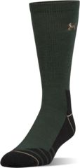 Image of Under Armour Mens Hitch Charged Wool Socks, Combat Green/Canvas, 10-13 Large, U722-COM/CAN-LG