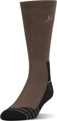 Image of Under Armour Mens Hitch Charged Wool Socks, Hearth Stone/Canvas, 10-13 Large, U722-HST/CAN-LG