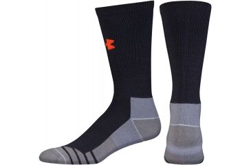 Image of Under Armour Mens Hitch Lite 3.0 Socks, Dark Navy/Volcano Orange, 9-11 Medium, U731-DKN/VOL-MD