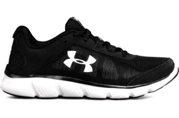 Image of Under Armour Micro G Assert 7 Road Running Shoe Black/White/White 10 US 3020674-001-10