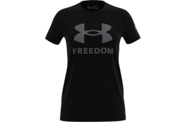 Image of Under Armour New Freedom Logo T-Shirt - Womens, Black / Graphite, Extra Small, 1370815001XS