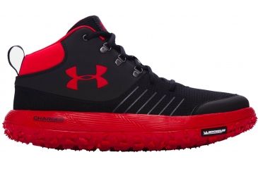 Image of Under Armour Overdrive Fat Tire Hiking Boot - Men's-Black/Red-Medium-8