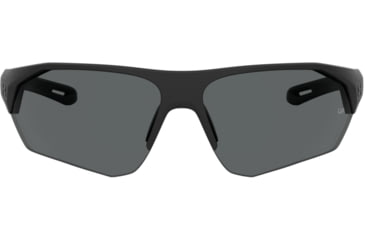 Image of Under Armour Playmaker Sunglasses with Matte Black Frame and Grey Lens, Medium, UA0001GS 003-KA