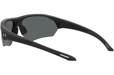 Image of Under Armour Playmaker Sunglasses with Matte Black Frame and Grey Lens, Medium, UA0001GS 003-KA