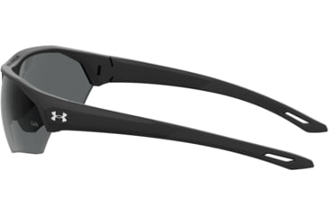 Image of Under Armour Playmaker Sunglasses with Matte Black Frame and Grey Lens, Medium, UA0001GS 003-KA