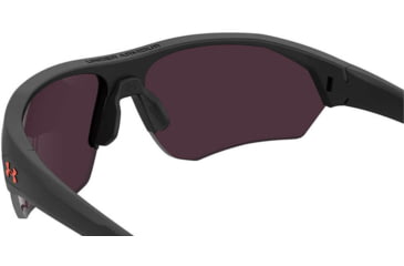 Image of Under Armour Playmaker Sunglasses with Matte Black/Grey Frame and Orange Mirror Lens, Medium, UA0001GS RC2-7F