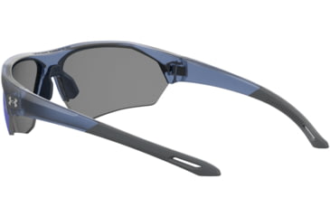 Image of Under Armour Playmaker Sunglasses with Matte Blue Frame and Baseball Tuned Blue Mirror Lens, Medium, UA0001GS PJP-W1