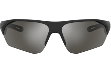 Image of Under Armour Playmaker Sunglasses with Shiny Black/Grey Frame and Silver Mirror Lens, Medium, UA0001GS 807-QI