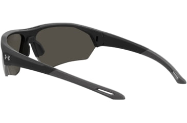 Image of Under Armour Playmaker Sunglasses with Shiny Black/Grey Frame and Silver Mirror Lens, Medium, UA0001GS 807-QI