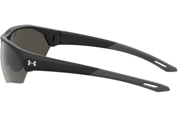 Image of Under Armour Playmaker Sunglasses with Shiny Black/Grey Frame and Silver Mirror Lens, Medium, UA0001GS 807-QI