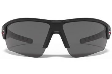 Image of Under Armour Rival Freedom Sunglasses, Satin Black/Charcoal Gray Frame, Gray Lens U8613090-010900