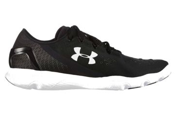 Image of Under Armour Speedform Apollo Road Running Shoe - Men's-Black/White-Medium-8 US