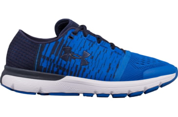 Image of Under Armour SpeedForm Gemini 3 Graphic Road Running Shoe - Men's-Midnight Navy/Ultra Blue-Medium-8.5