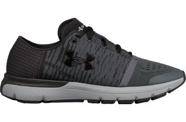Image of Under Armour SpeedForm Gemini 3 Graphic Road Running Shoe - Men's-Stealth Gray/Steel-Medium-9