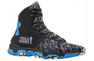 Image of Under Armour Speedform XC Mid Trail Running Shoe - Men's-Black/Black-Medium-12 US