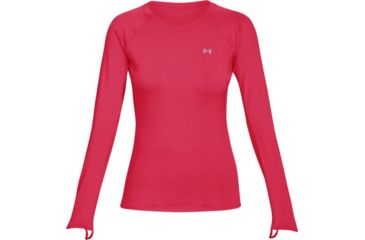 Image of Under Armour Sunblock Long Sleeve T - Women's, Hollywood/OVERCAST GRAY/OVERCAST GRAY, MD, 1309721-681-MD