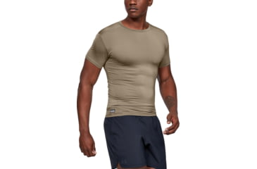 Image of Under Armour Tactical HeatGear Compression Short Sleeve T-Shirt - Mens, Federal Tan, 3X-Large, 12160074993X