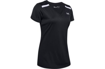 Image of Under Armour Tech Shoulder Contrast T-Shirt - Womens, 2XL, Black, 13519660012X