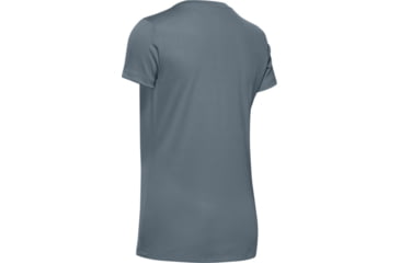 Image of Under Armour Tech Shoulder Contrast T-Shirt - Womens, Extra Small, Hushed Turquoise, 1351966396XS