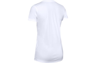 Image of Under Armour Tech Shoulder Contrast T-Shirt - Womens, Extra Small, White, 1351966100XS
