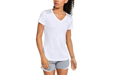 Image of Under Armour Tech Shoulder Contrast T-Shirt - Womens, Extra Small, White, 1351966100XS