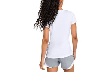 Image of Under Armour Tech Shoulder Contrast T-Shirt - Womens, Extra Small, White, 1351966100XS