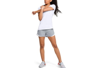 Image of Under Armour Tech Shoulder Contrast T-Shirt - Womens, Extra Small, White, 1351966100XS