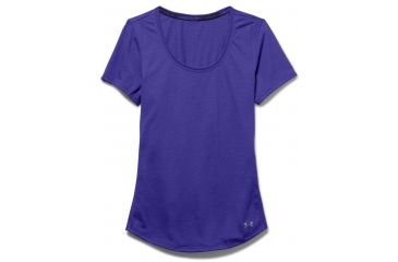 Image of Under Armour Threadborne Streaker Short Sleeve T-Shirt - Women's-Deep Orchid/Reflective-Small