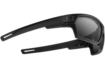 Image of Under Armour UA Battlewrap Sunglasses, Gray Lens, Satin Black, One Size Fits Most, UA8630081-010100