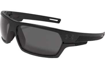 Image of Under Armour UA Battlewrap Sunglasses, Gray Polarized Lens, Satin Black, One Size Fits Most, UA8690081-010108