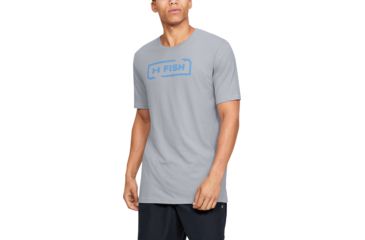 Image of Under Armour UA Fish Logo T-Shirt - Men's, 2XL, Mod Gray, 13312010132X