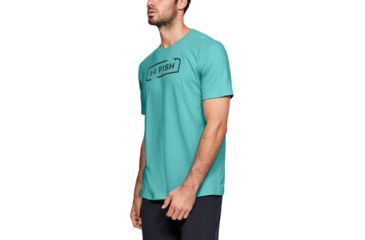 Image of Under Armour UA Fish Logo T-Shirt - Mens, Extra Large, Radial Turquoise, 1331201482XL
