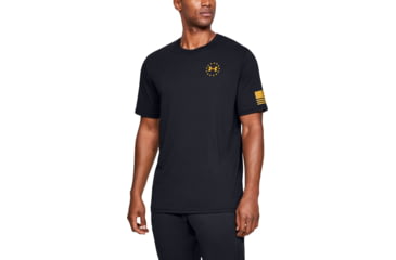 Image of Under Armour UA Freedom Flag T-Shirt - Mens, Black/Steeltown Gold, 3X-Large, 13333500033XL