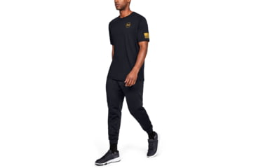 Image of Under Armour UA Freedom Flag T-Shirt - Mens, Black/Steeltown Gold, 3X-Large, 13333500033XL